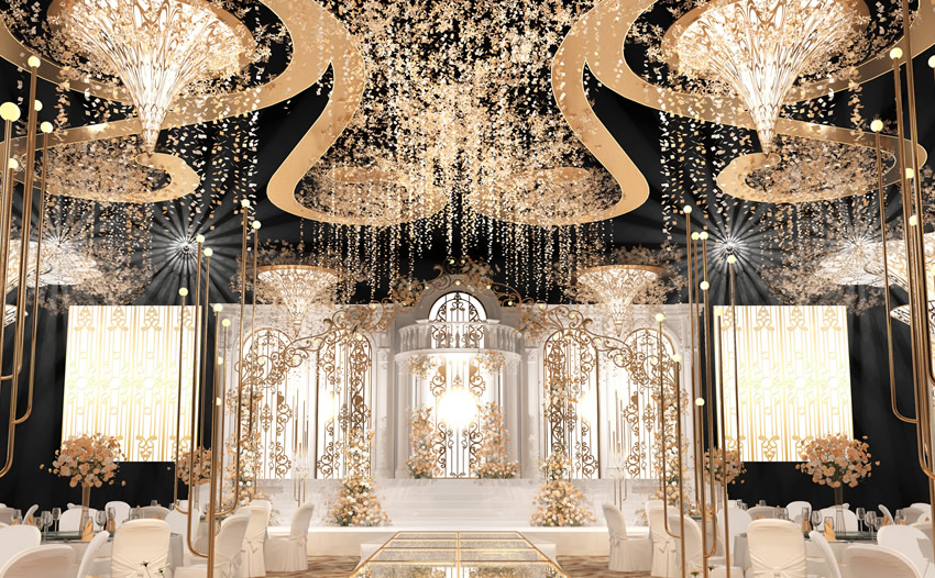 江城花木兰喜事汇金色大厅效果展示